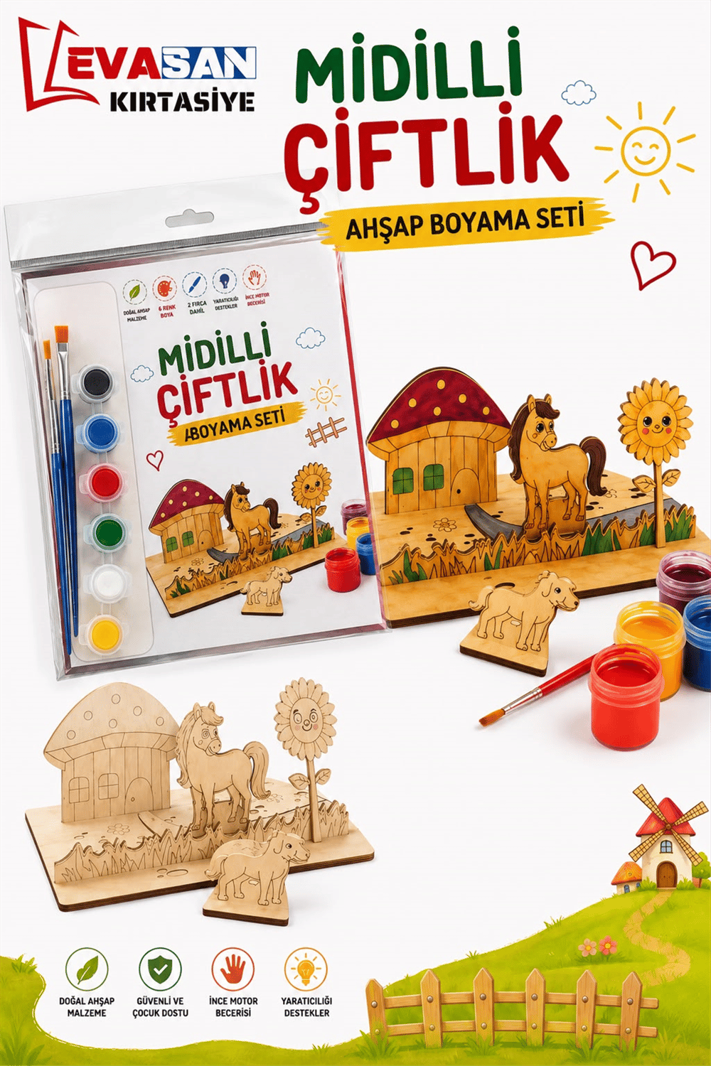 ALG-6022 MİDİLLİ ÇİFTLİK BOYAMA SETİ