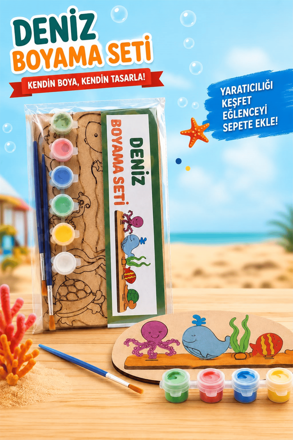 ALG DENİZ MODEL AHŞAP BOYAMA SETİ 