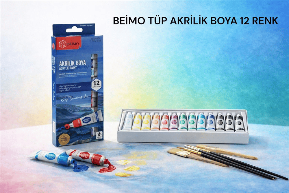 BEİMO 12 RENK TÜP AKRİLİK BOYA
