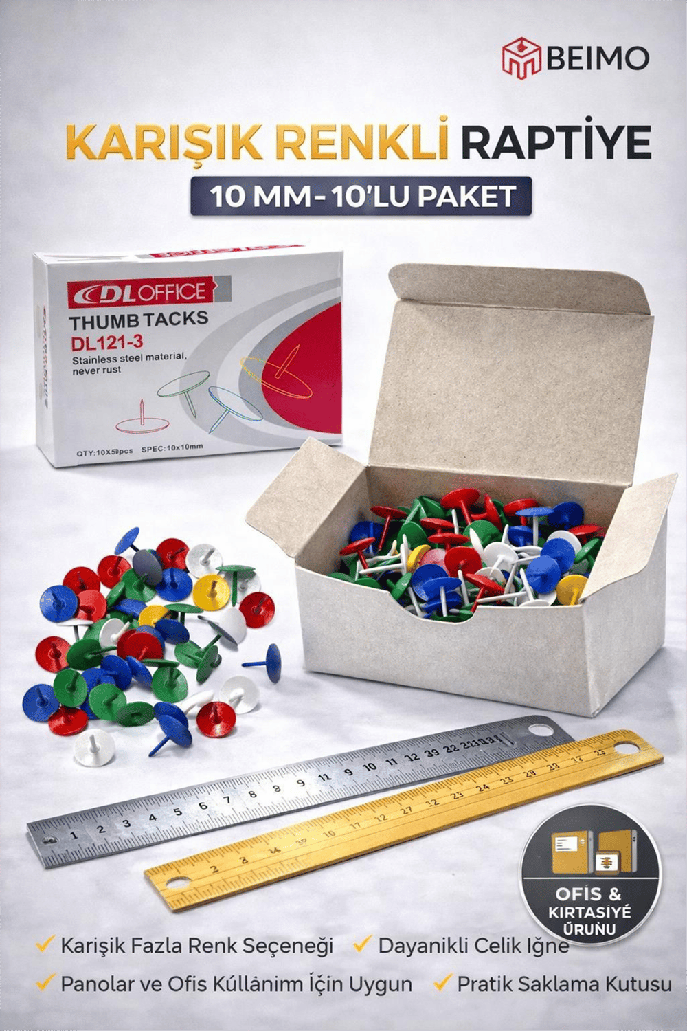 BEİMO HARİTA ÇİVİSİ 10 MM PK:10 LU