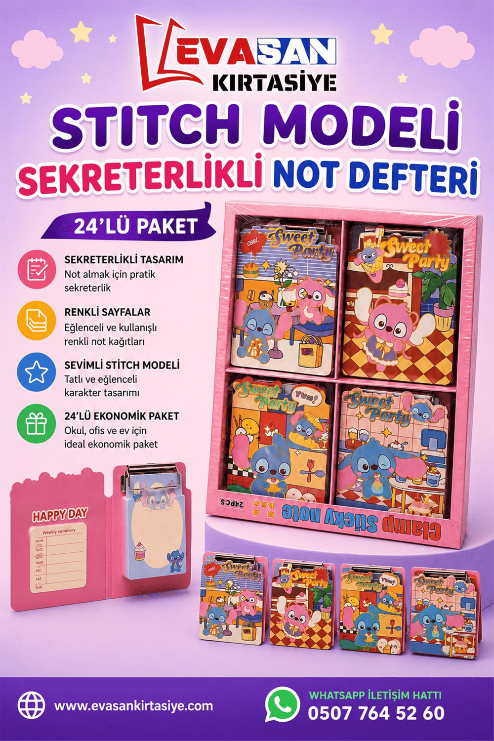 BEİMO STİTCH MODELİ SEKRETERLİKLİ NOT DEFTERİ PK:24 LÜ