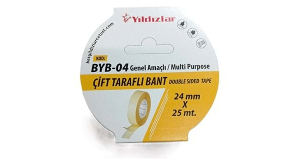 BEŞ YILDIZLAR 24X25 ÇİFT TARAFLI BANT