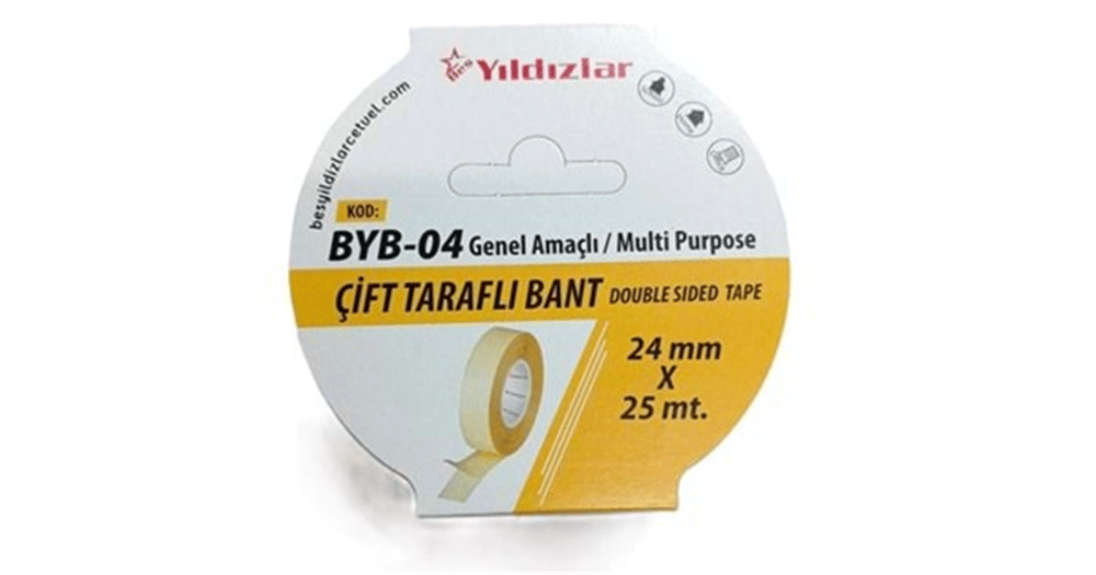 BEŞ YILDIZLAR 24X25 ÇİFT TARAFLI BANT