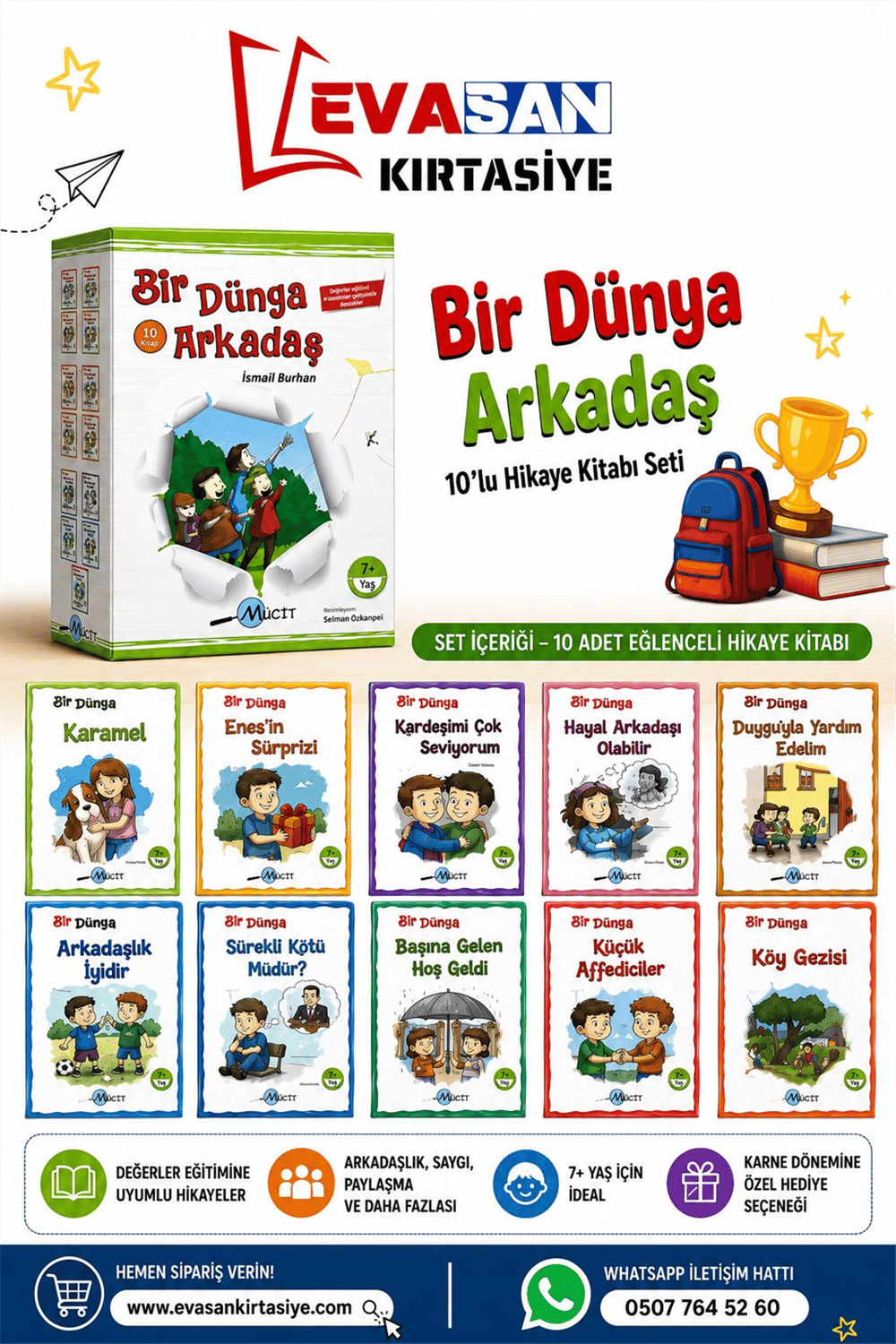 BİR DÜNYA ARKADAŞ 10 LU HİKAYE KİTABI SETİ 