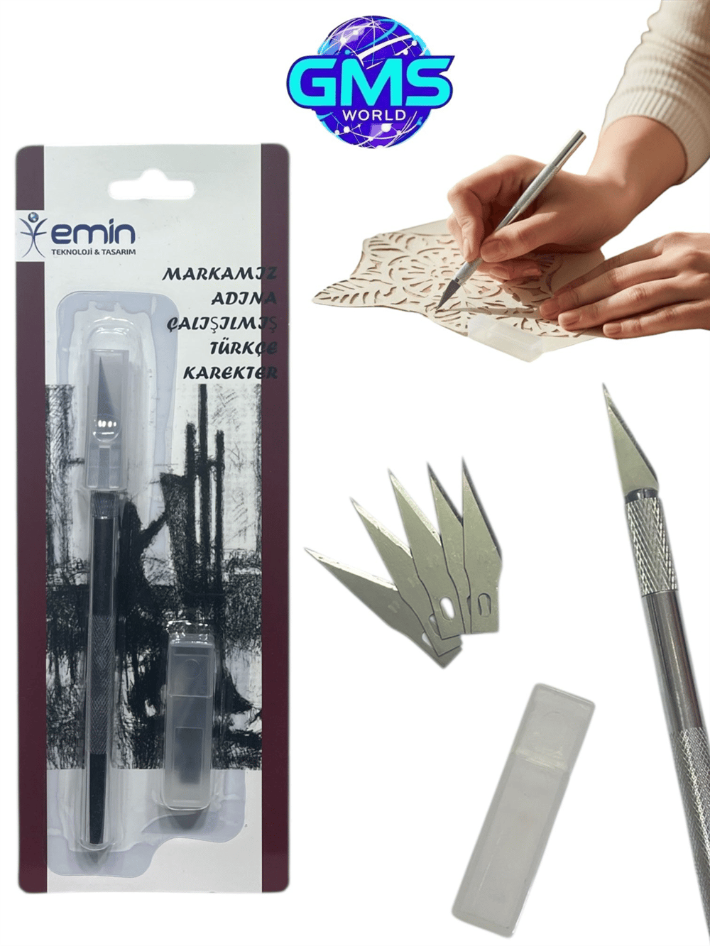 BİSTİRÜ KRETUAR SETİ / 5 ADET YEDEK BIÇAK HEDİYELİ KOD: EM-1020