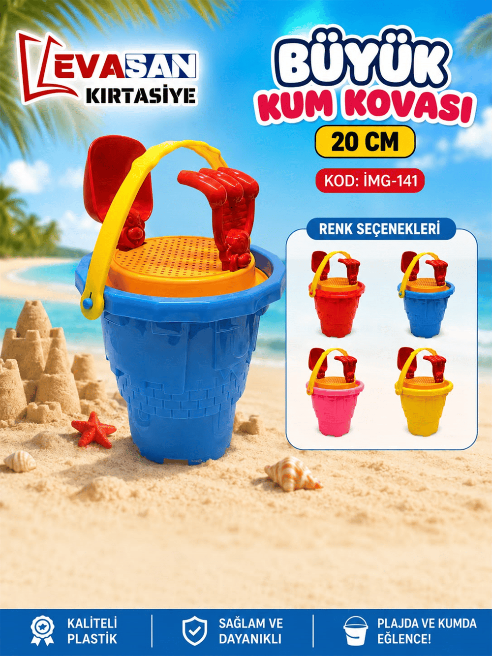 BÜYÜK KUM KOVASI 20 CM İMG-141