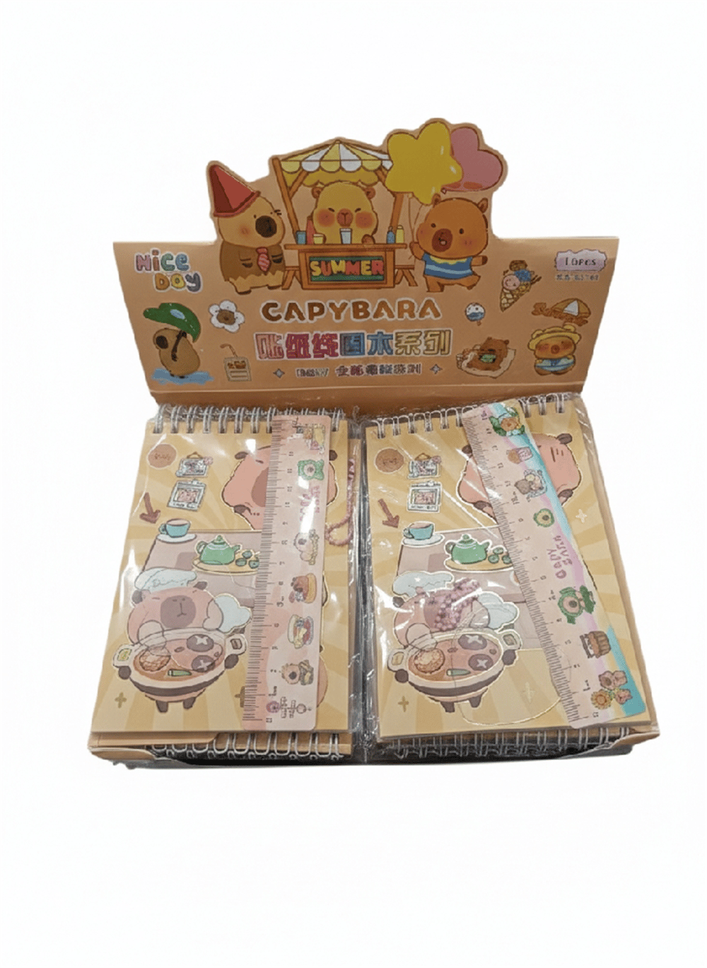 ÇNR 317 CAPYBARA STİCKERLİ+CETVELLİ NOT DEFTERİ 16LI KUTU *576