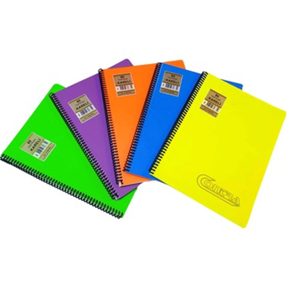 CONTRA A4 SPİRALLİ DEFTER PP KAPAK 96 YP. KARELİ *48