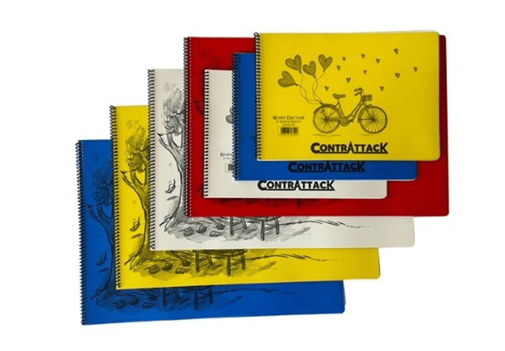 CONTRA PP.KAPAK RESİM DEFTERİ PERFORAJLI 25X35 PP.KAP. 25 YAP.12Lİ *72