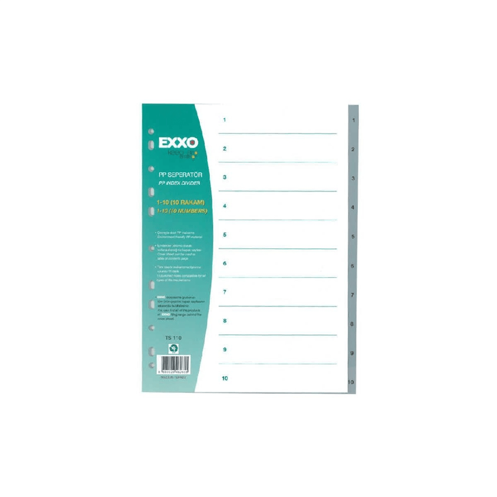 DOSYA AYRAÇ PP 1-10 RAKAM
