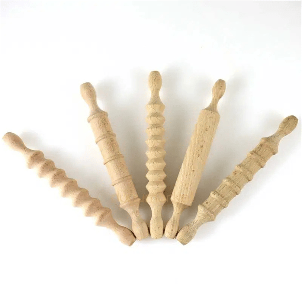 EĞİTİCİ AHŞAP MERDANE SETİ 5 Lİ 20 CM.