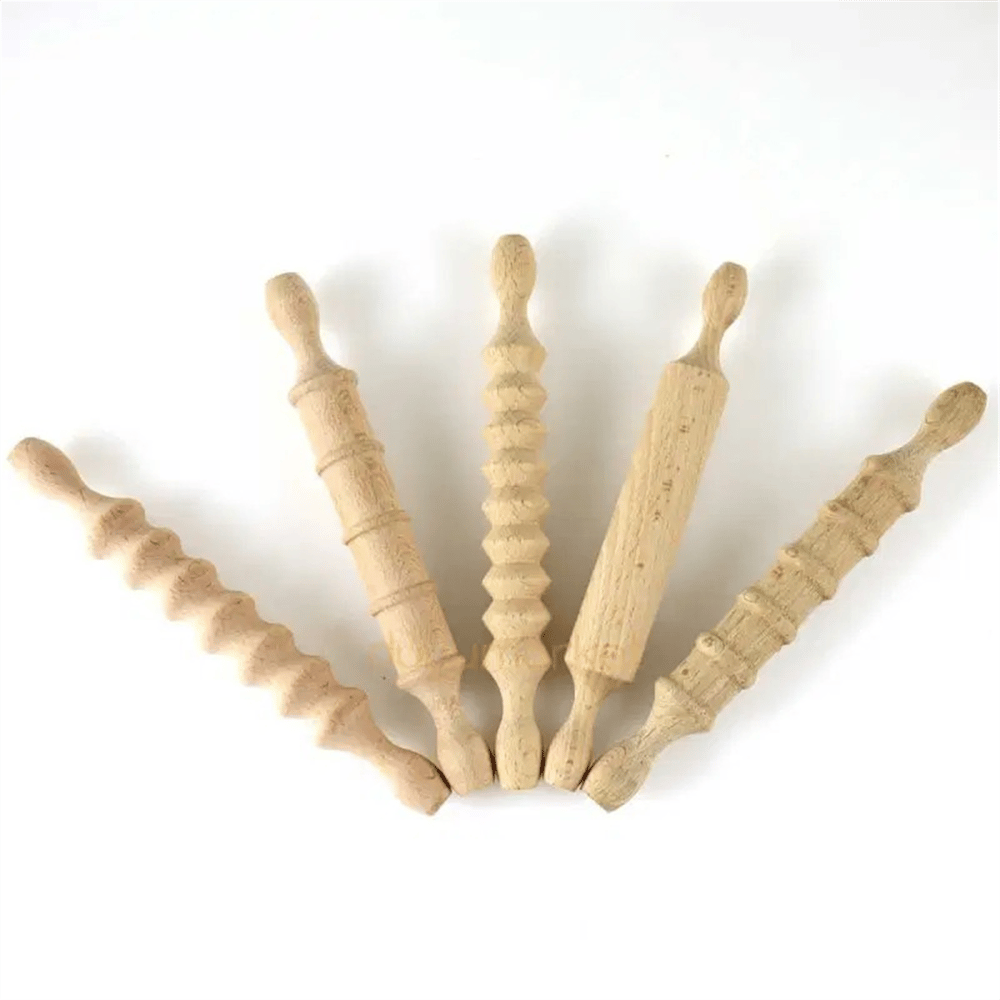 EĞİTİCİ AHŞAP MERDANE SETİ 5 Lİ 20 CM.