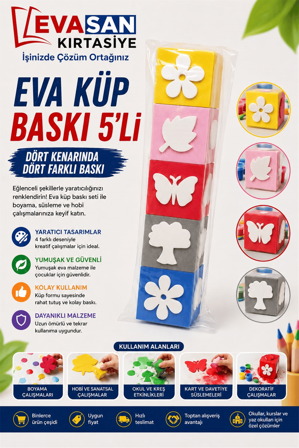 EVA KÜP BASKI SETİ 5 Lİ