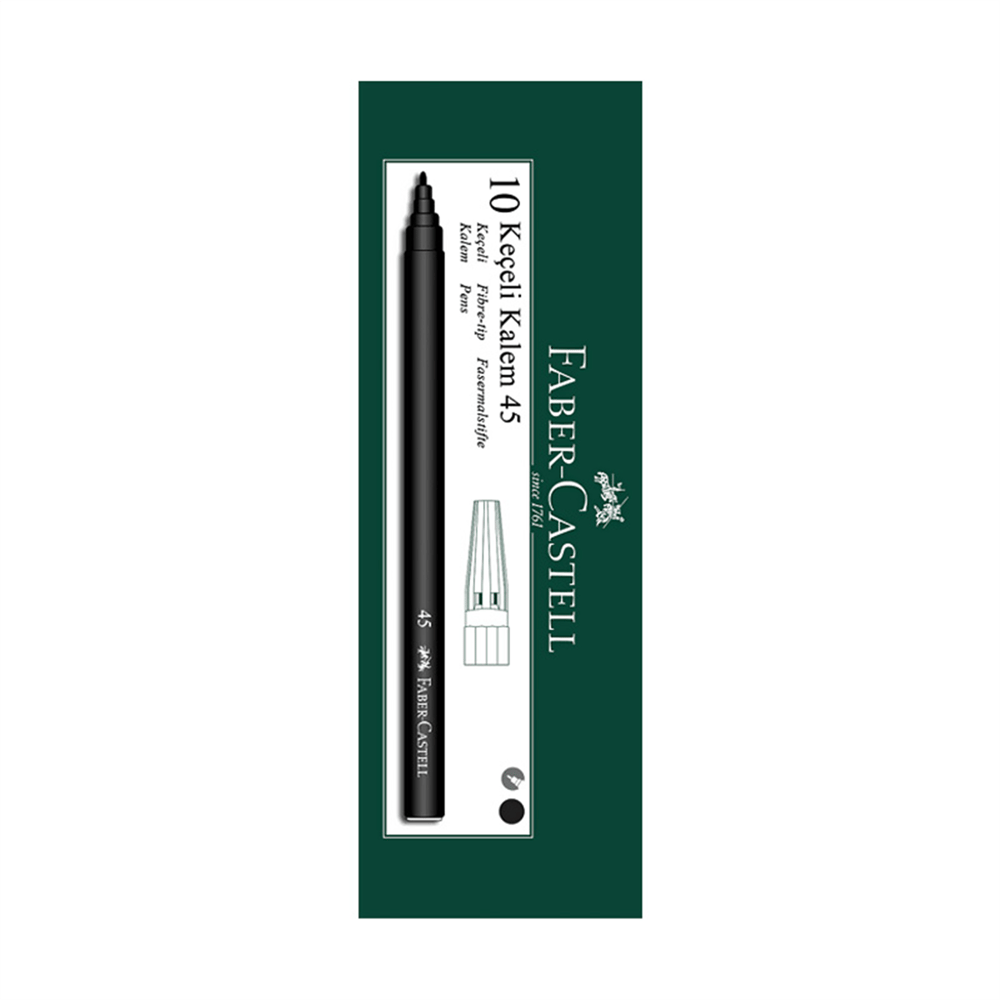 FABER 45 OFİCE KEÇELİ KALEM SİYAH PK:10 LU