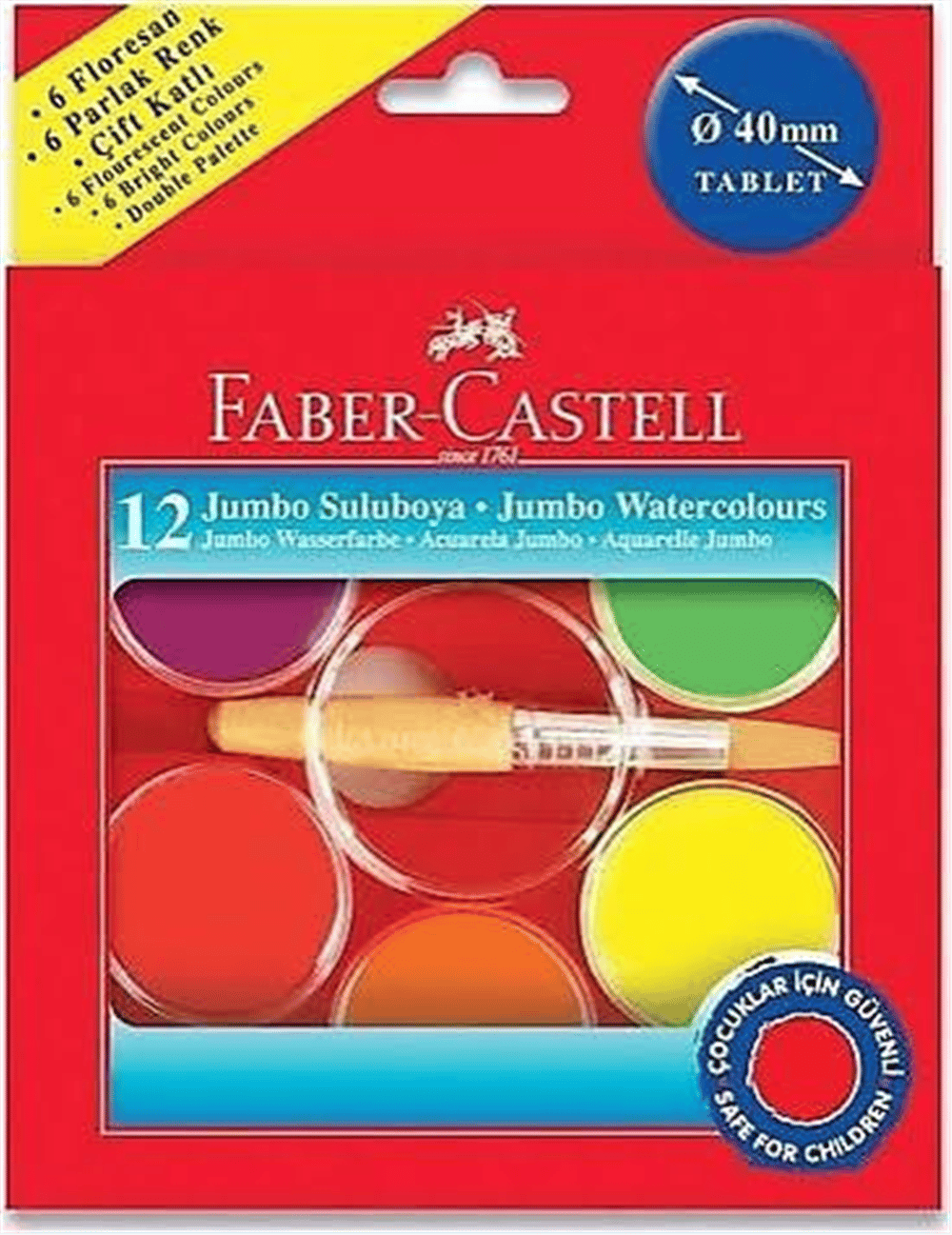 FABER CASTELL JUMBO SULU BOYA12 RENK
