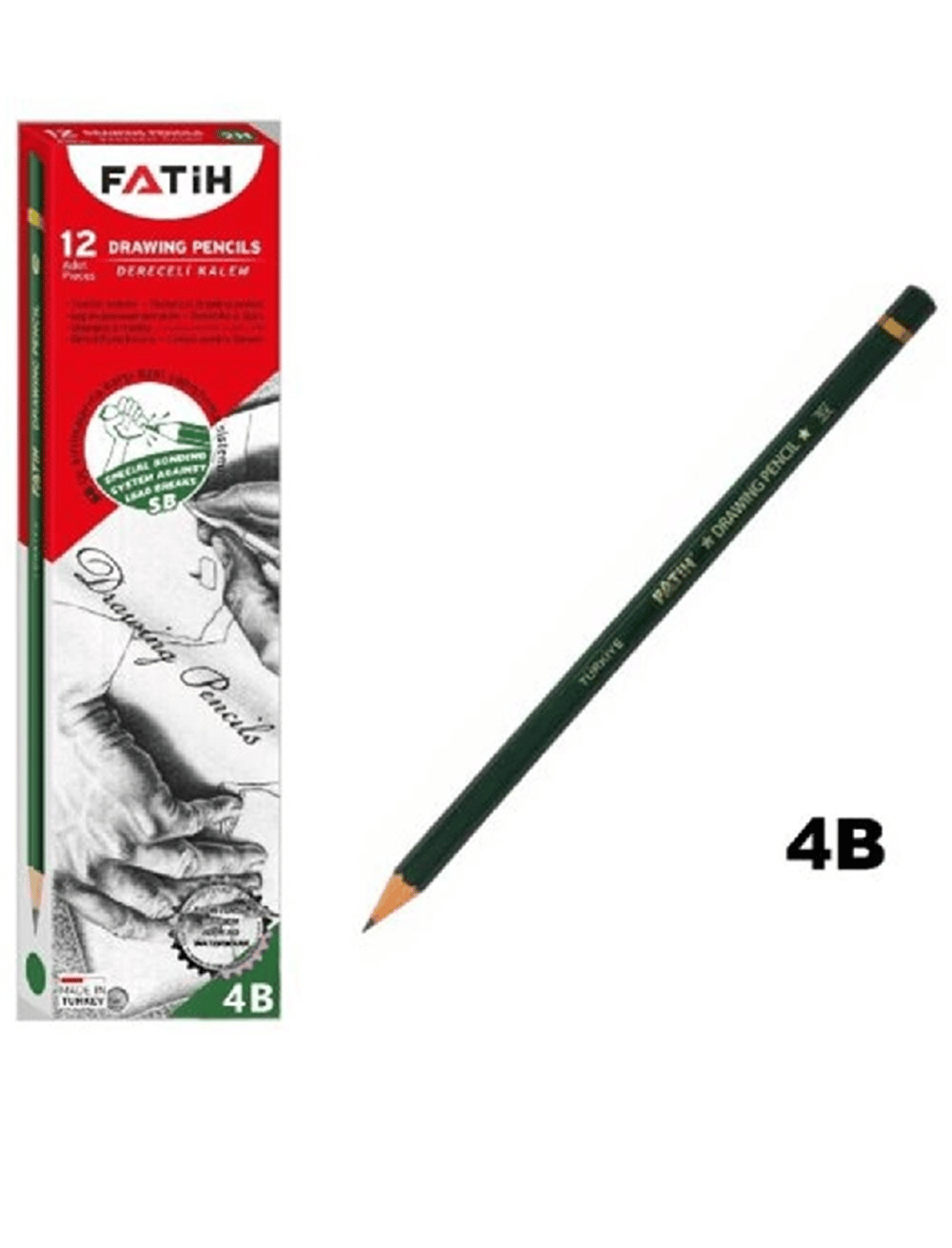FATİH DERECELİ KALEM 4B 12Lİ *144