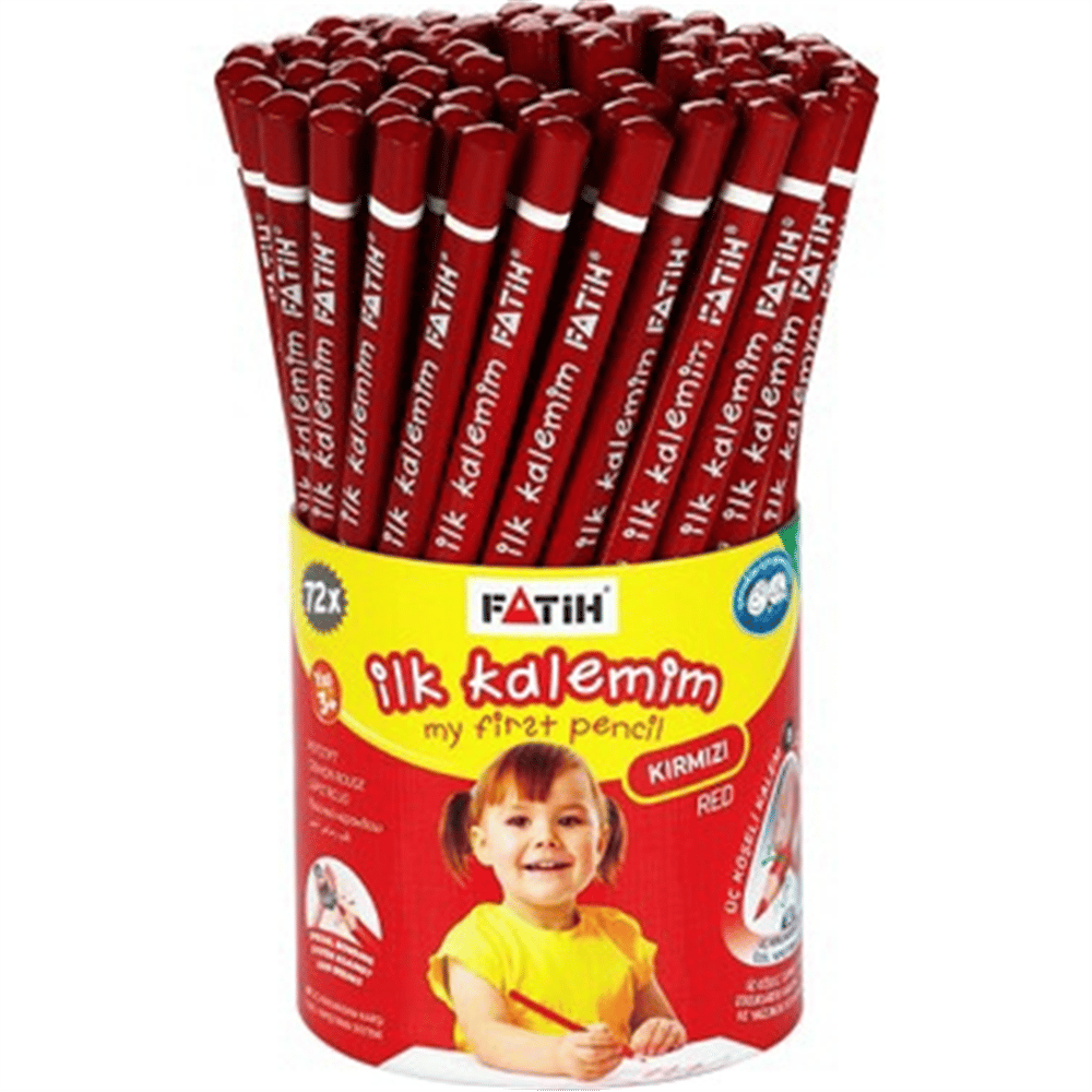 FATİH JUMBO ÜÇGEN İLK KALEMİM KIRMIZI 72 Lİ