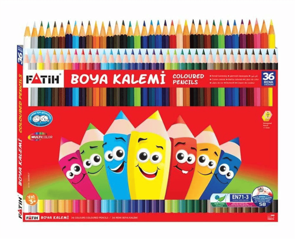 FATİH KURU BOYA 36 RENK TAM BOY *72