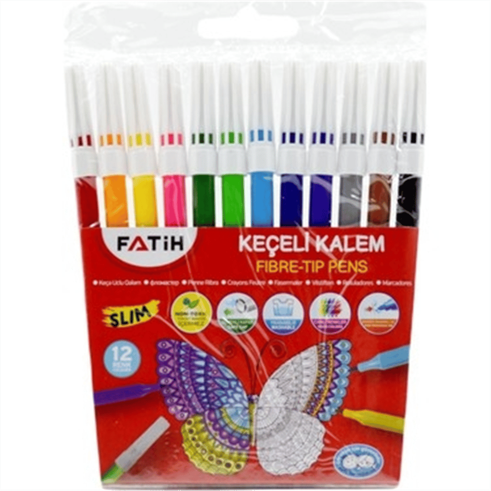 FATİH SLİM KEÇELİ KALEM 12 Lİ *216