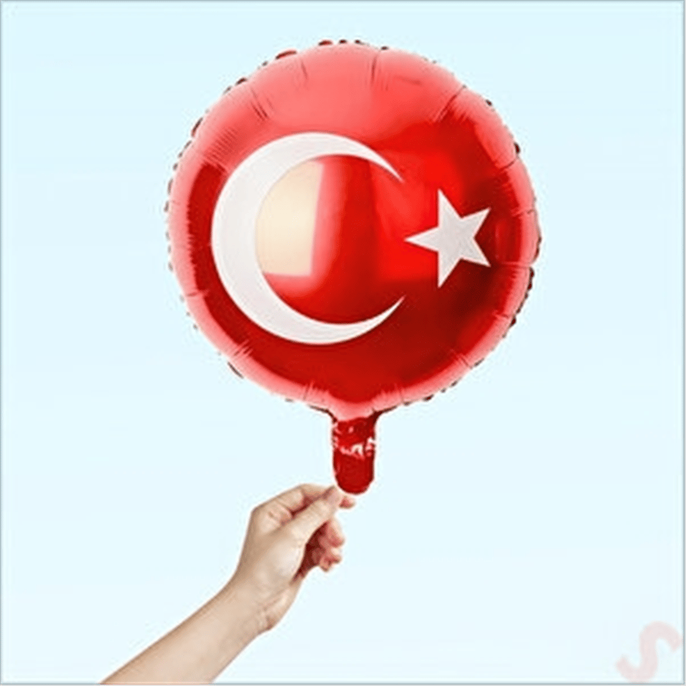 FOLYO BALON 18 İNÇ YUVARLAK TÜRK BAYRAĞI