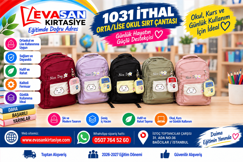 GMS 1031 ORTAOKUL/LİSE SIRT ÇANTASI