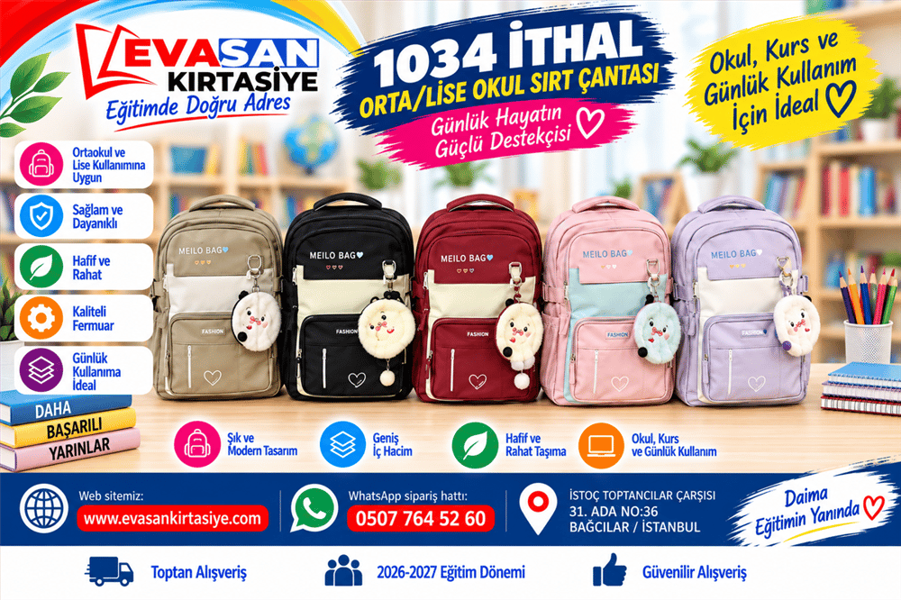 GMS 1034 ORTAOKUL/LİSE SIRT ÇANTASI