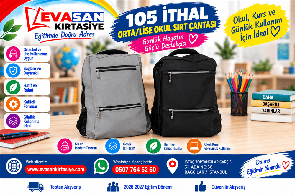 GMS 105 ORTAOKUL/LİSE SIRT ÇANTASI