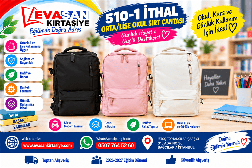 GMS 510-1 ORTAOKUL/LİSE SIRT ÇANTASI