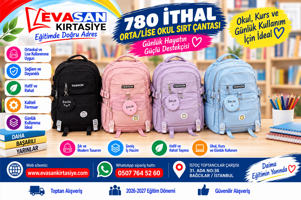 GMS 780 ORTAOKUL/LİSE SIRT ÇANTASI