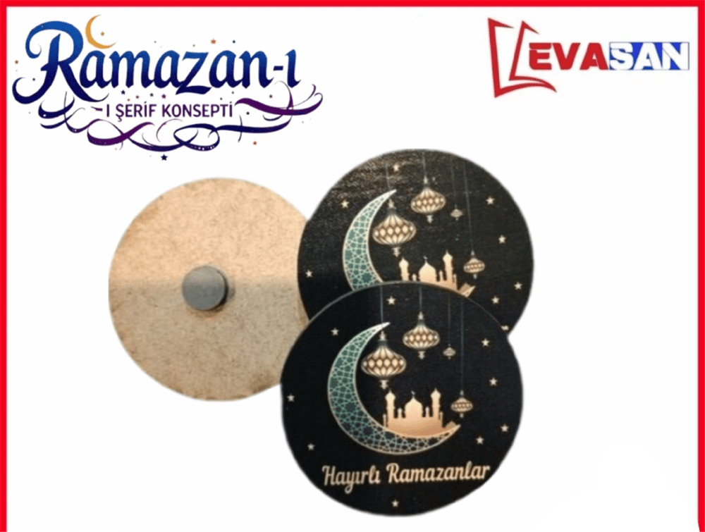HAYIRLI RAMAZANLAR AHŞAP 5 Lİ MAGNET