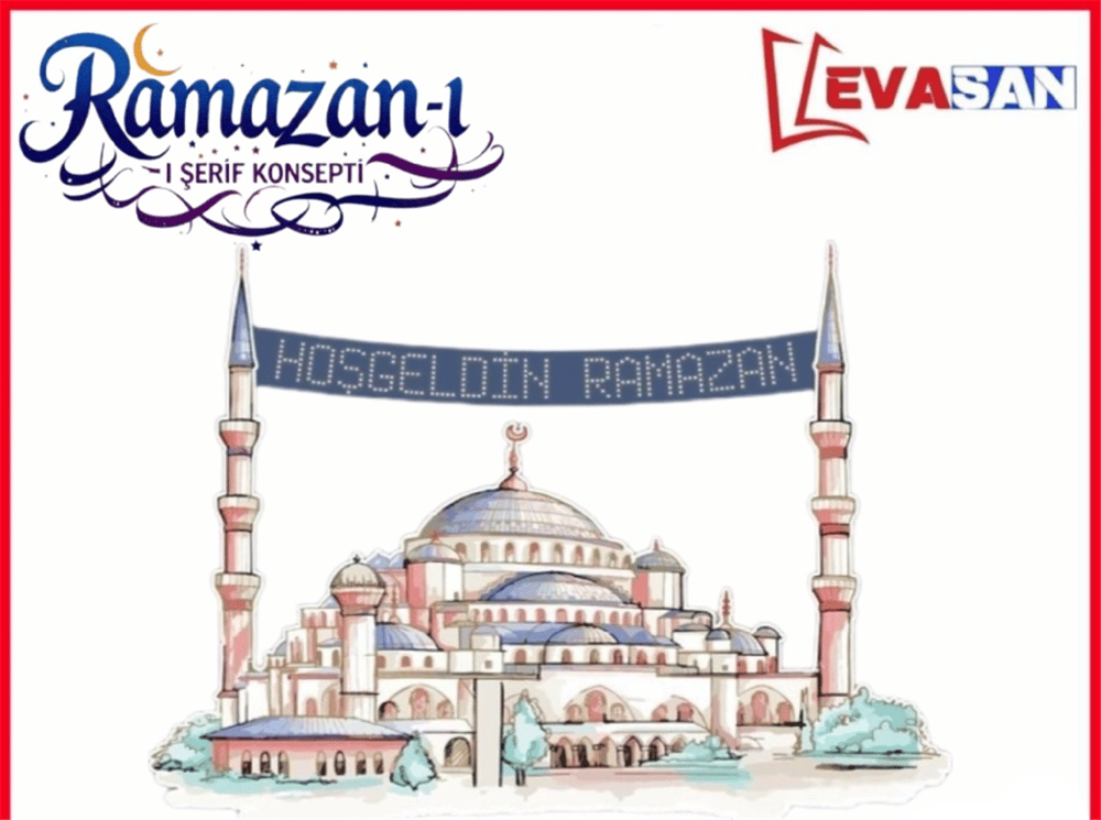HOŞGELDİN RAMAZAN AYASOFYA CAMİİ MAKETİ 125*90 CM