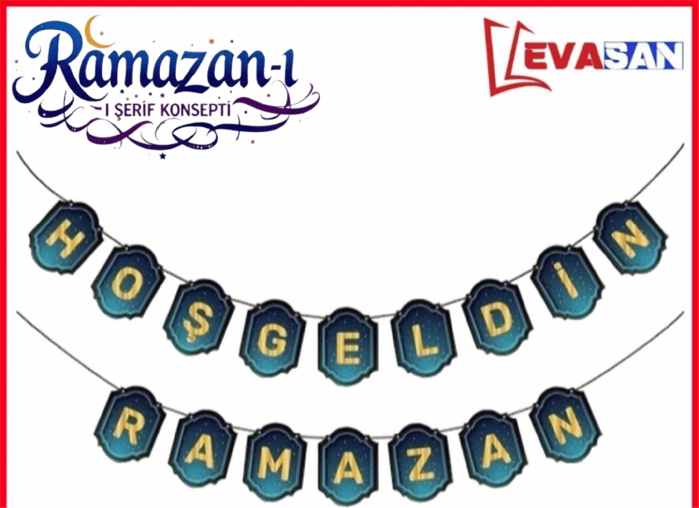 HOŞGELDİN RAMAZAN YALDIZLI BANNER LACİVERT