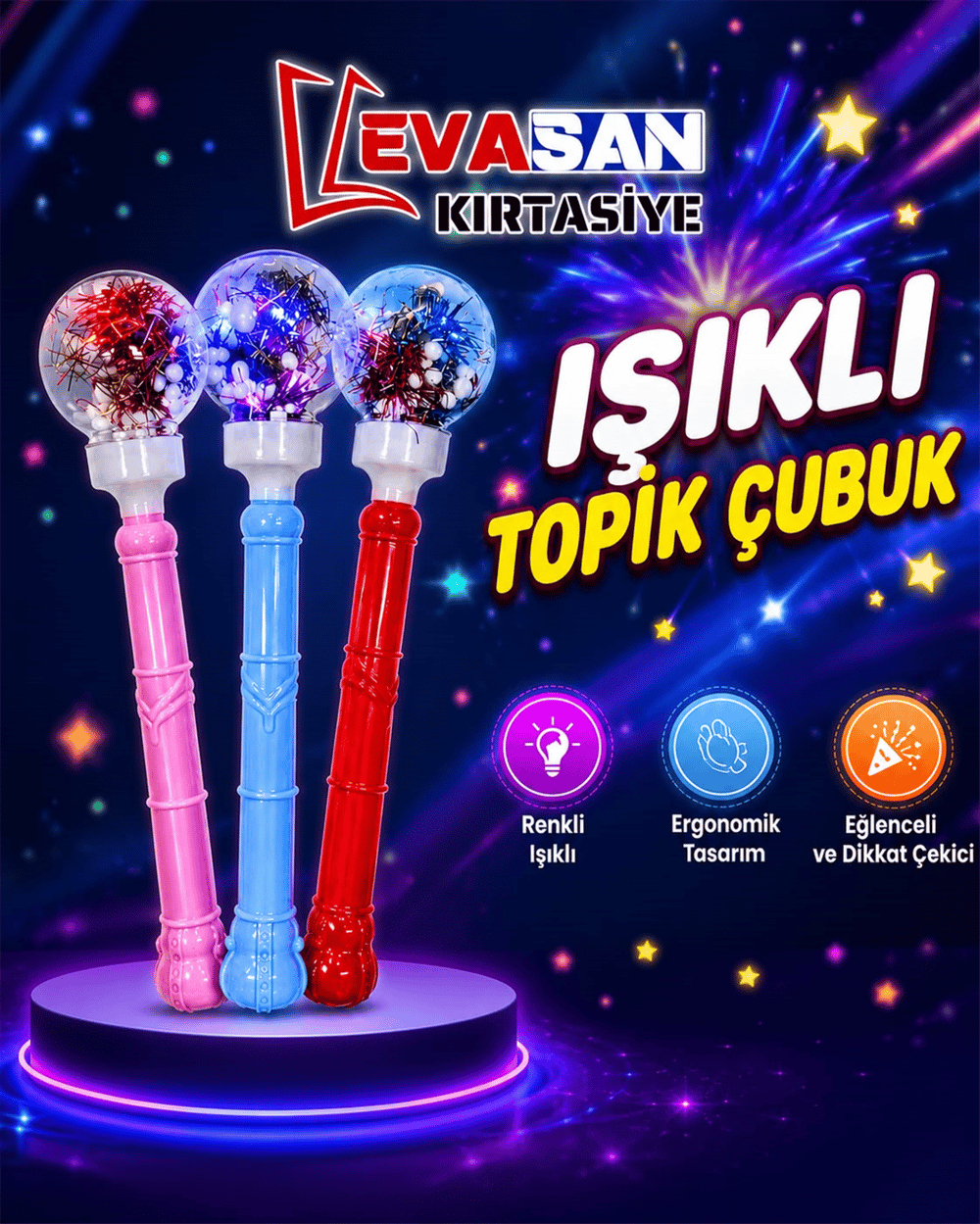IŞIKLI TOPİK ÇUBUK 30 CM