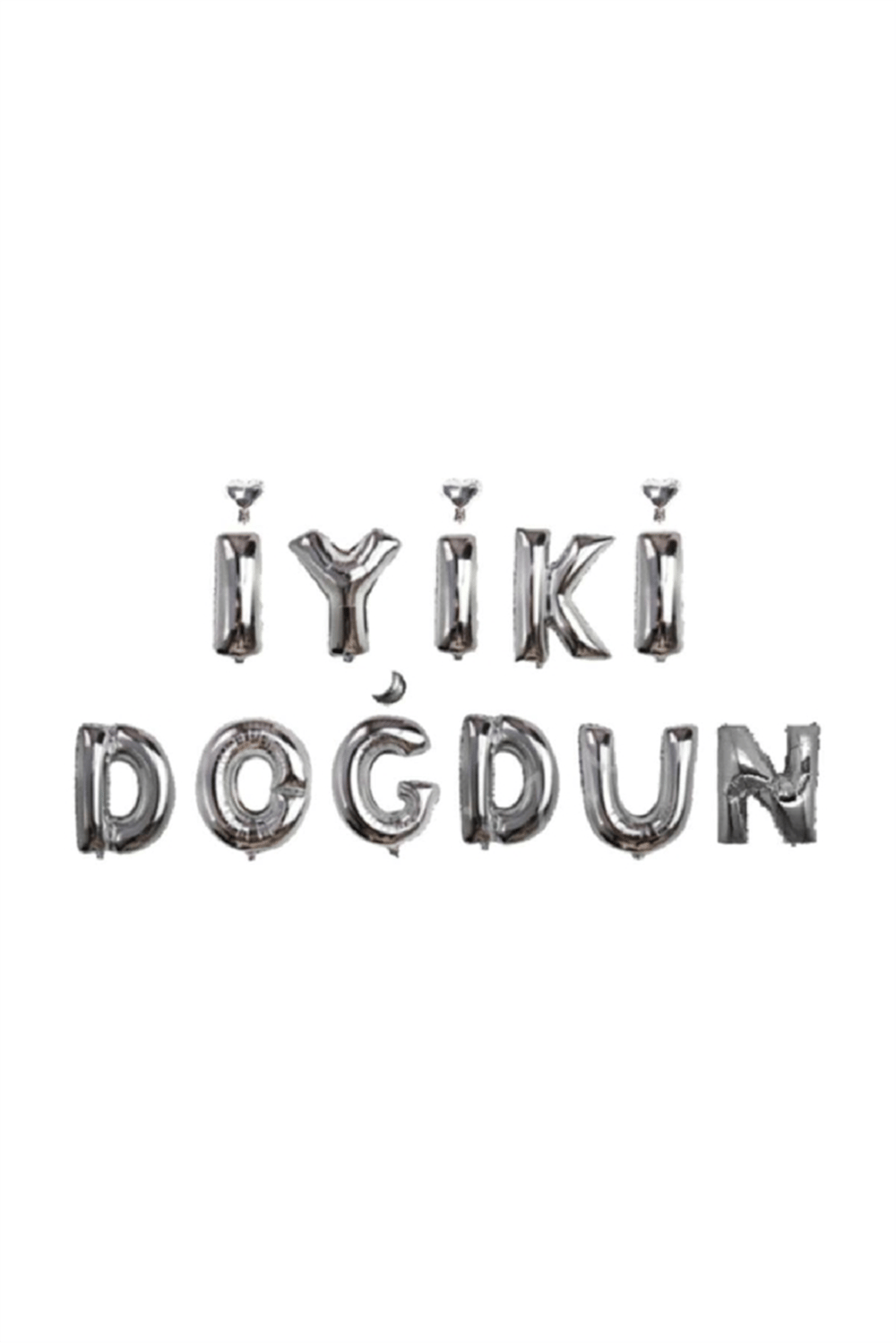 İYİKİ DOĞDUN GÜMÜŞ SET FOLYO BALON 16 İNÇ