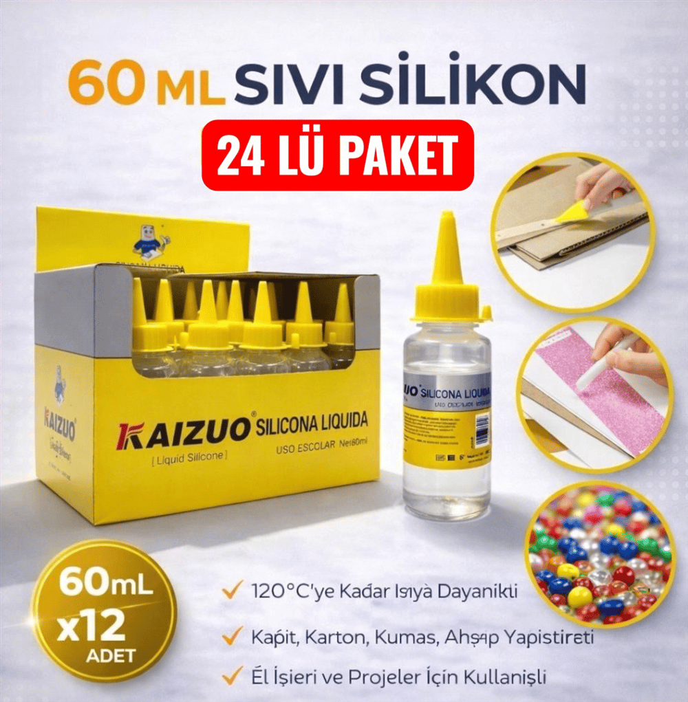 KAIZUO 60 ML SIVI SİLİKON PK:24 LÜ