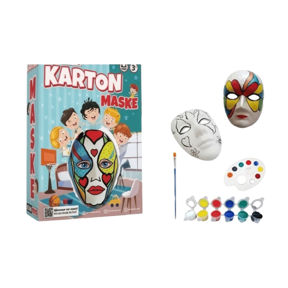 KARTON MASKE BOYAMA SETİ