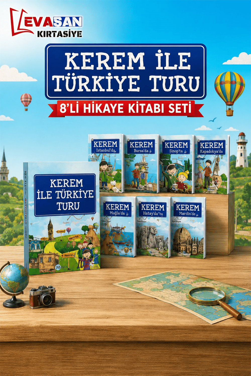 KEREM İLE TÜRKİYE TURU 8 Lİ HİKAYE KİTABI SETİ