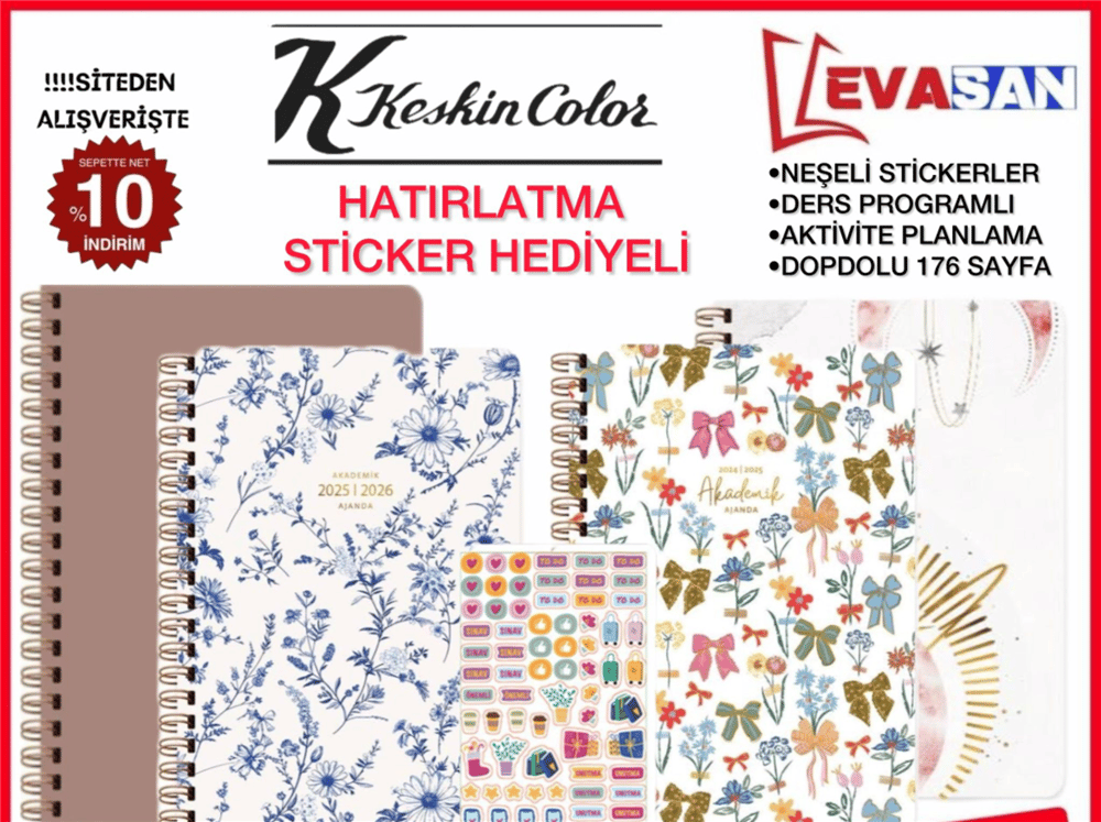 KESKİN 17X24 2026 AKADEMİK AJANDA 176 SAY. SPRALLİ