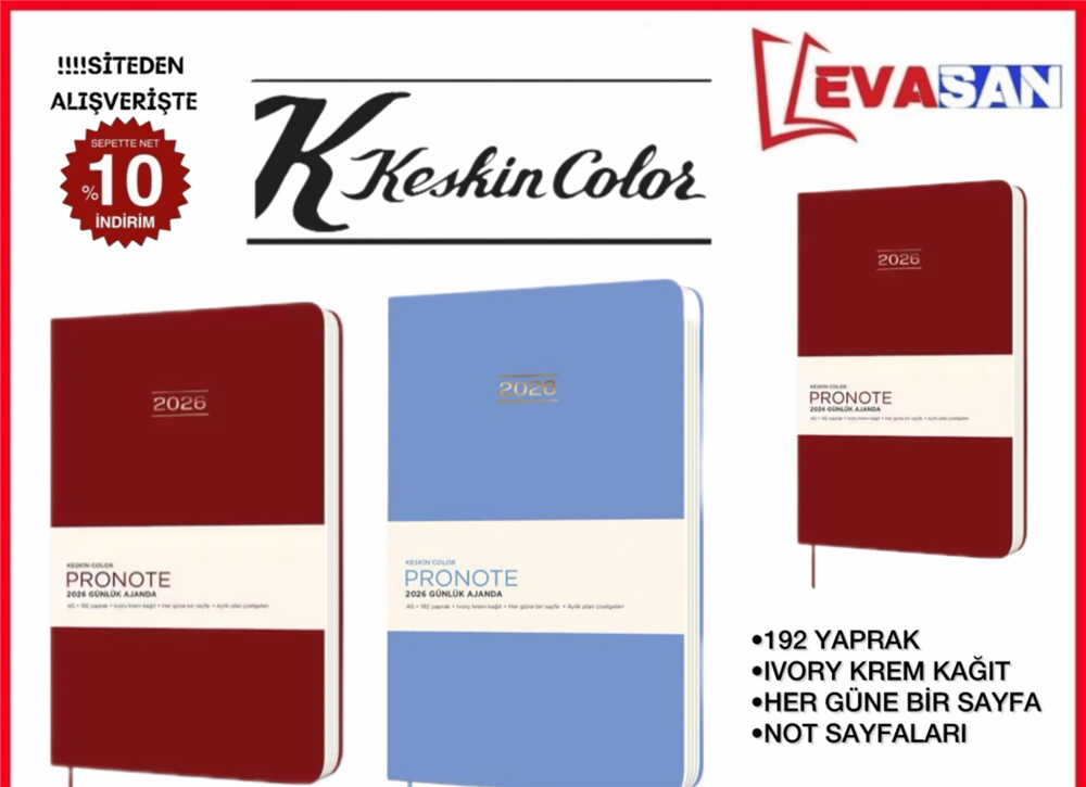 KESKİN 9X14 2026 PRONOTE GÜNLÜK AJANDA 192 YAP.