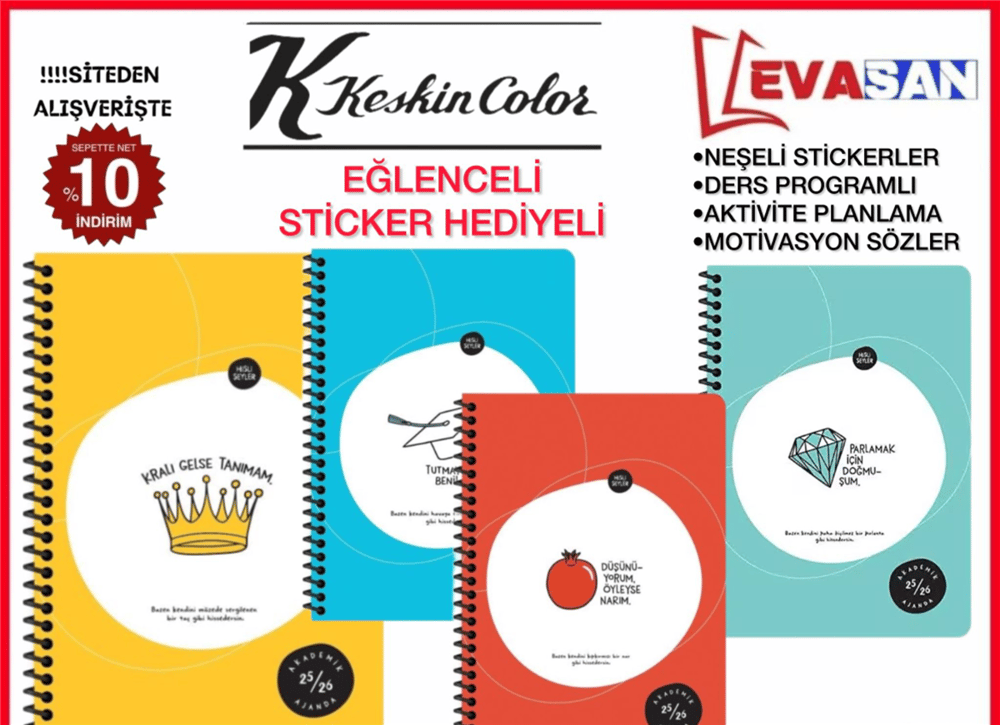 KESKİN A5 2026 AKADEMİK HİSLİ SPRALLİ AJANDA 176 SAYFA