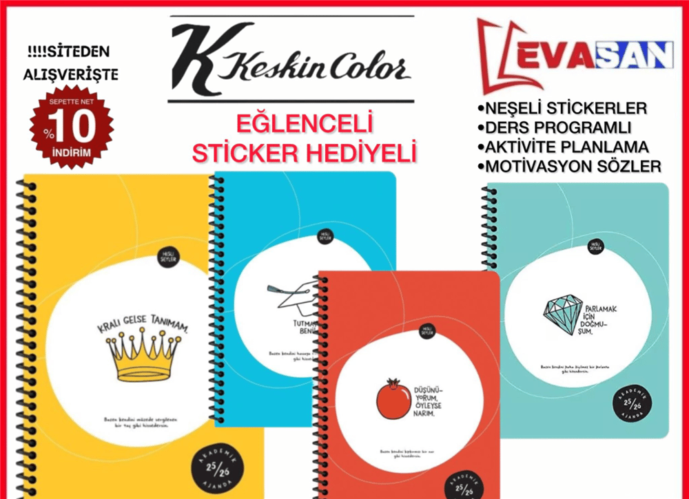 KESKİN A5 2026 AKADEMİK HİSLİ SPRALLİ AJANDA 176 SAYFA