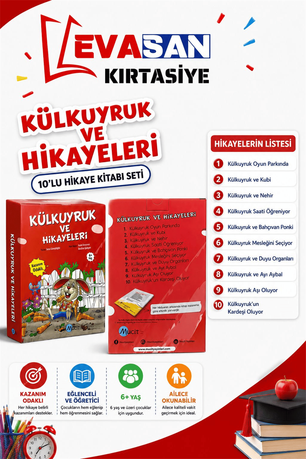 KÜLKUYRUK VE HİKAYELERİ 10 LU HİKAYE KİTABI SETİ 