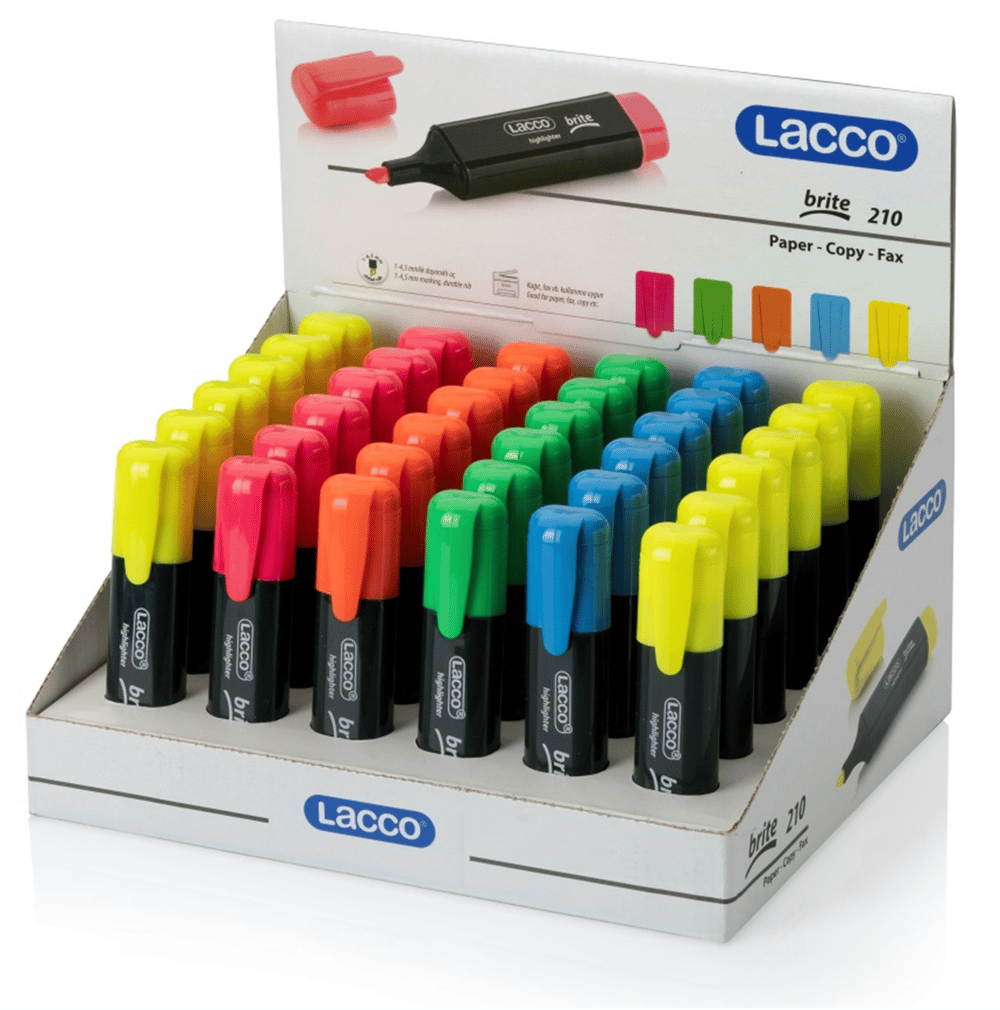 LACCO BRİTE FOSFORLU KALEM STANDI 36 LI 210 *10