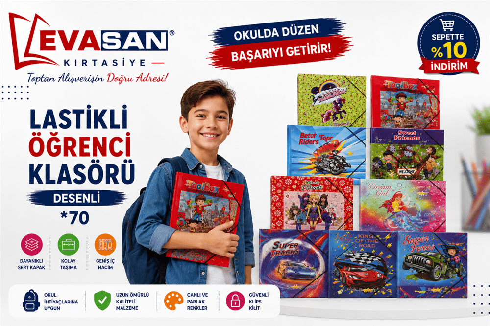 LASTİKLİ ÖĞRENCİ KLASÖRÜ *70