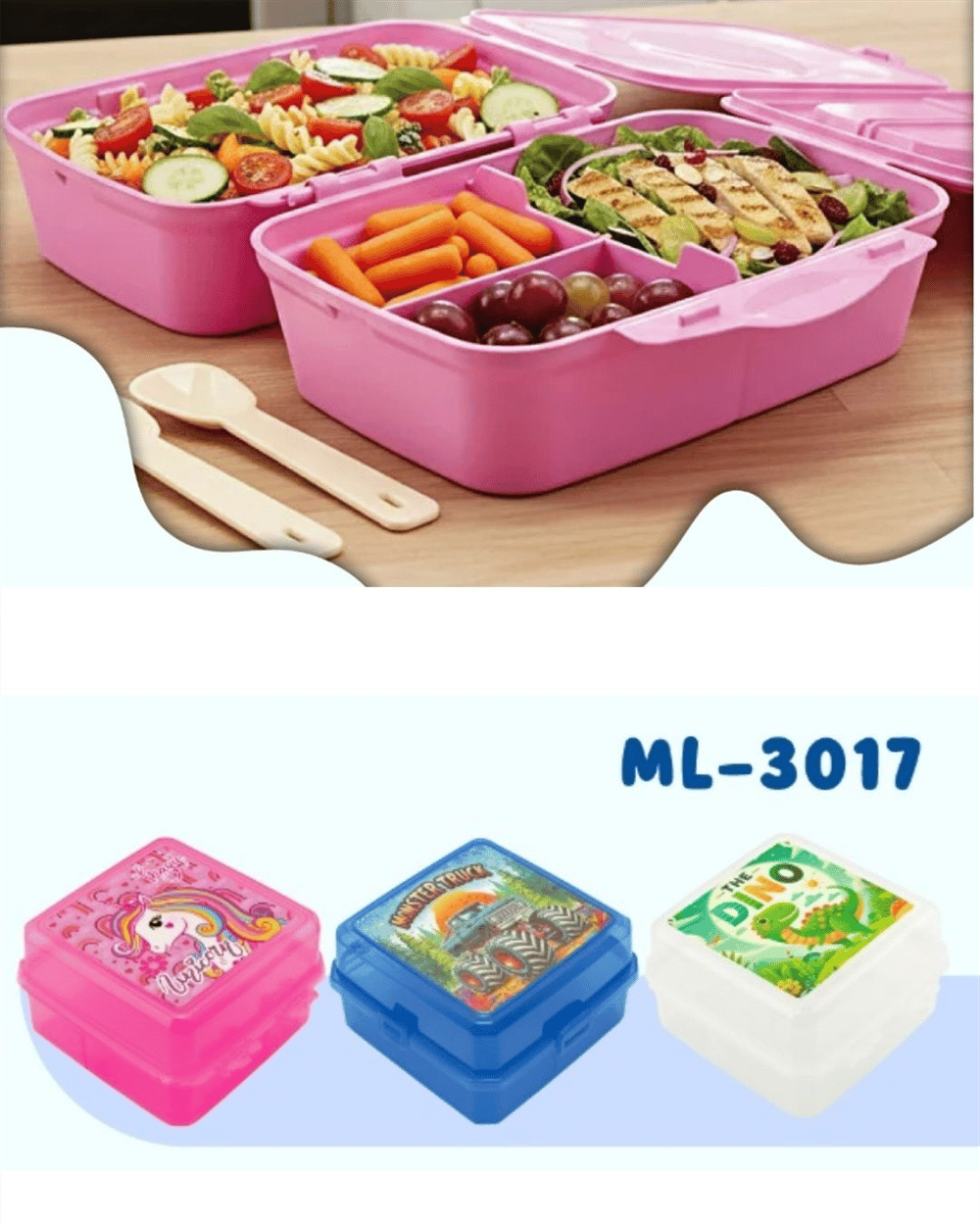 LUNCH BOX ML-3017 4 BÖLMELİ BESLENME KABI *24