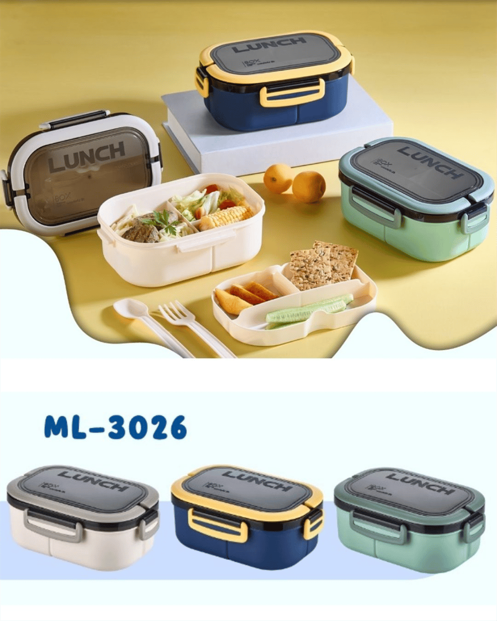 LUNCH BOX ML-3026 6 BÖLMELİ BESLENME KABI *24