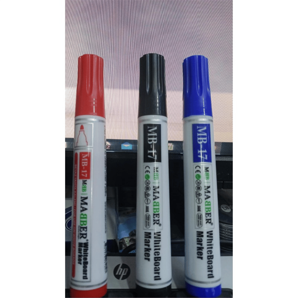 MABER-17 BEYAZ TAHTA KALEMİ KIRMIZI 12'Lİ 100*12