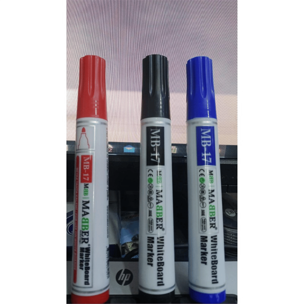 MABER-17 BEYAZ TAHTA KALEMİ KIRMIZI 12'Lİ 100*12