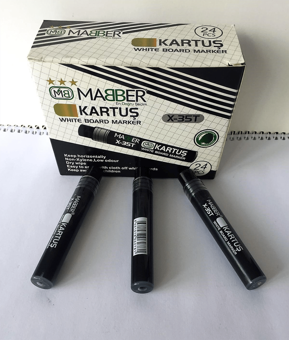 MABER-35T KARTUŞ TAHTA KALEM SİYAH 24'LÜ 1152*108