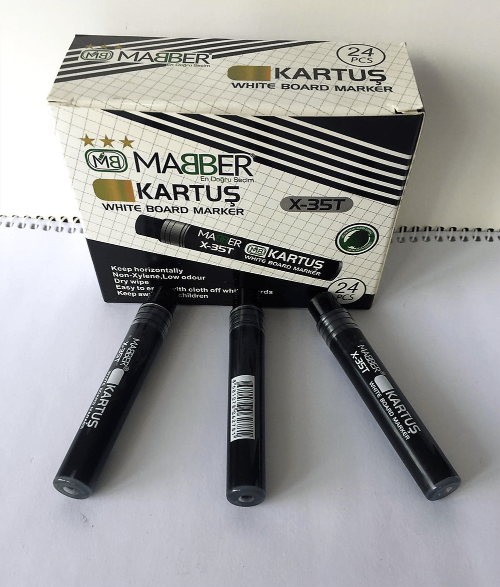 MABER-35T KARTUŞ TAHTA KALEM SİYAH 24'LÜ 1152*108